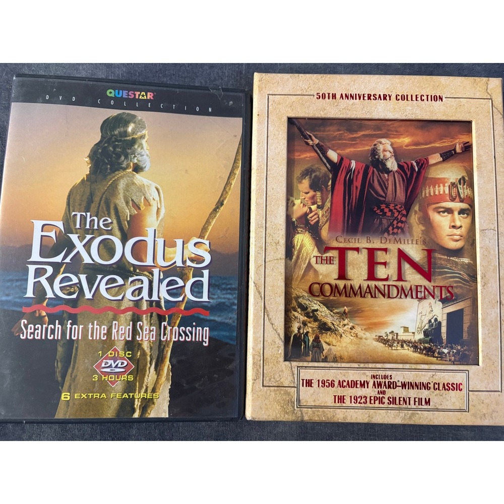 The Ten Commandments 50th Anniversary & The Exodus Revealed DVD Bundle 4-Discs